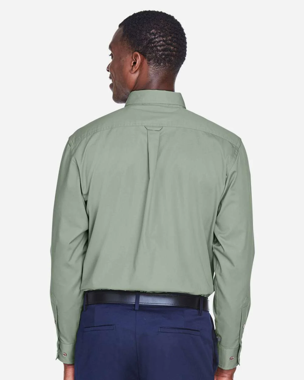 Harriton-M500-Men's Easy Blend™ Long Sleeve Twill Shirt - Image 16