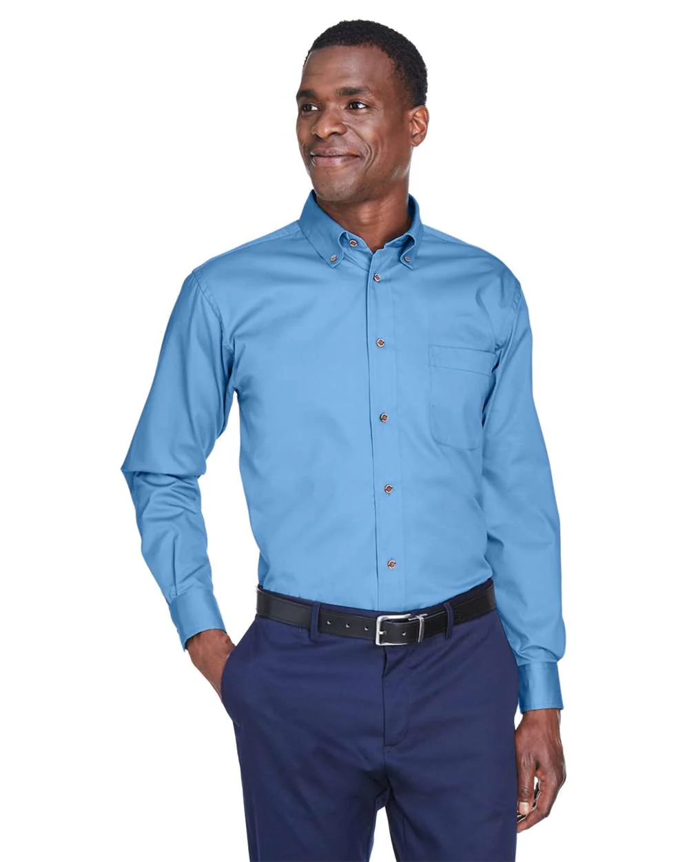 Harriton-M500-Men's Easy Blend™ Long Sleeve Twill Shirt - Image 29