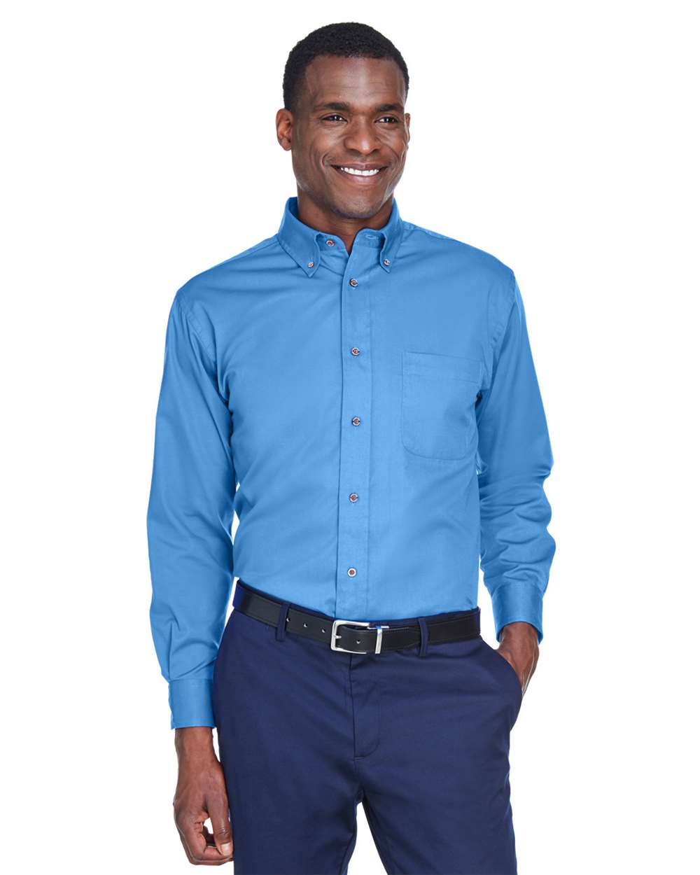 Harriton-M500-Men's Easy Blend™ Long Sleeve Twill Shirt - Image 34