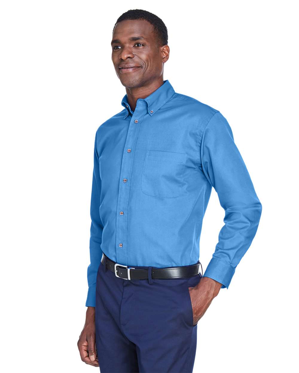 Harriton-M500-Men's Easy Blend™ Long Sleeve Twill Shirt - Image 35