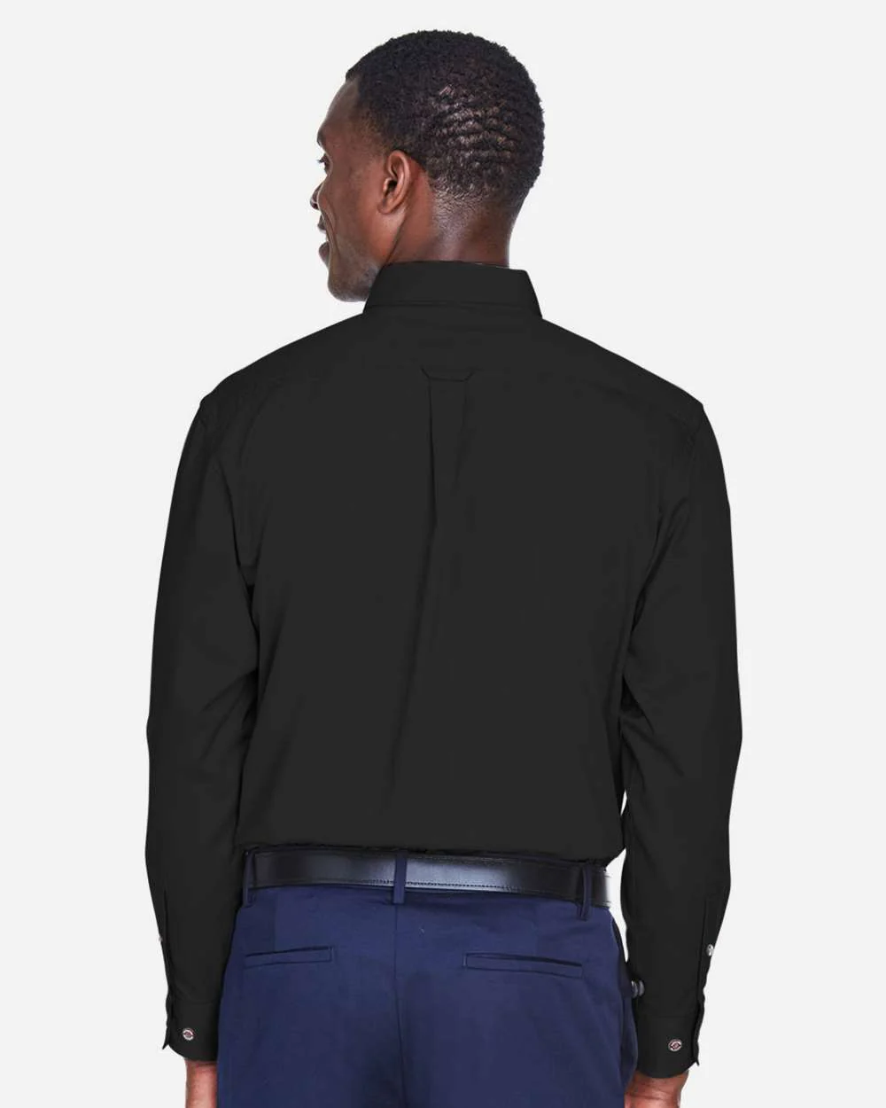 Harriton-M500-Men's Easy Blend™ Long Sleeve Twill Shirt - Image 5