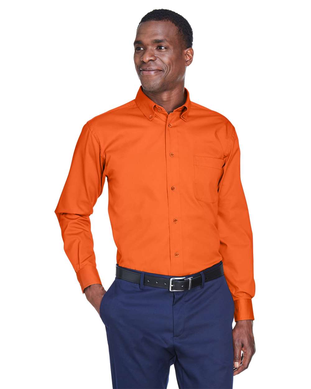 Harriton-M500-Men's Easy Blend™ Long Sleeve Twill Shirt - Image 59