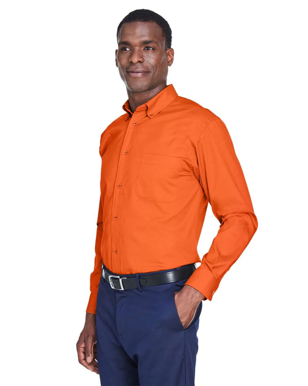 Harriton-M500-Men's Easy Blend™ Long Sleeve Twill Shirt - Image 60