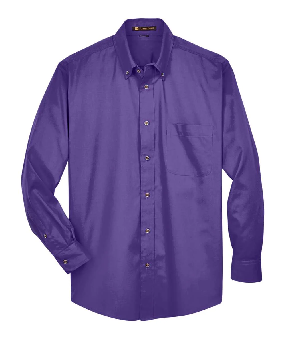 Harriton-M500-Men's Easy Blend™ Long Sleeve Twill Shirt - Image 62