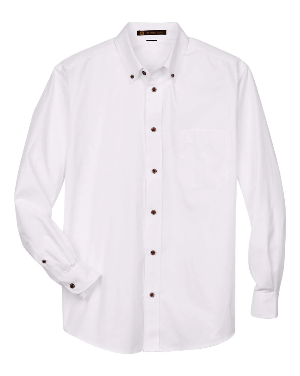Harriton-M500-Men's Easy Blend™ Long Sleeve Twill Shirt - Image 67