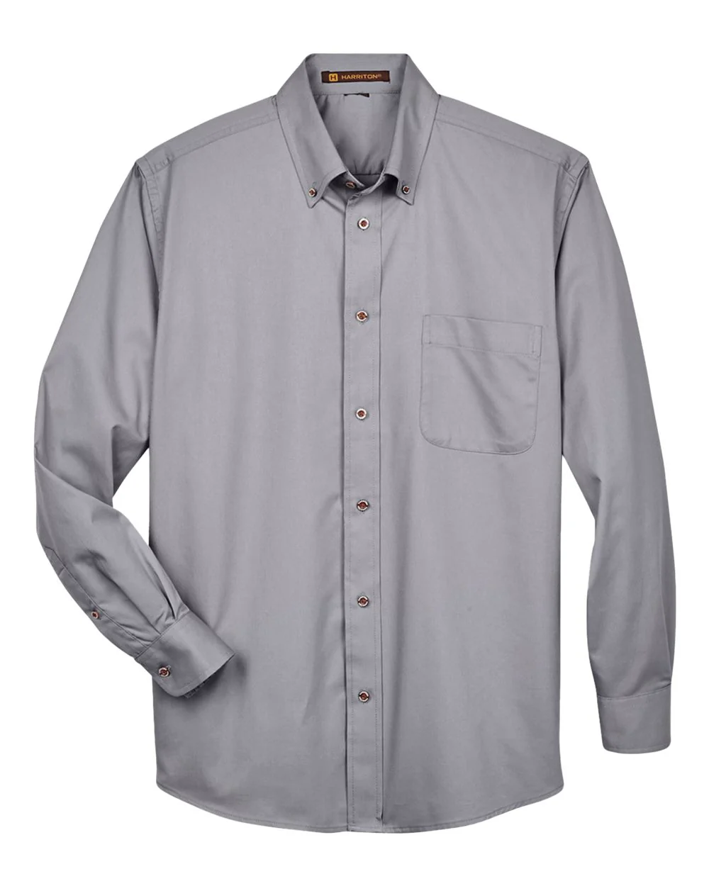 Harriton-M500-Men's Easy Blend™ Long Sleeve Twill Shirt - Image 7