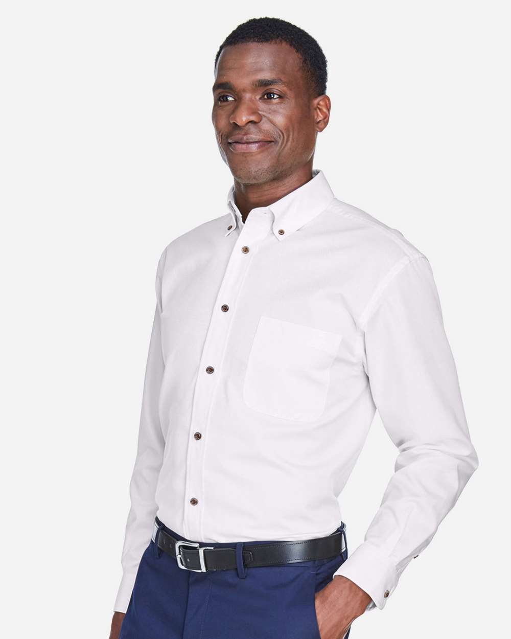 Harriton-M500-Men's Easy Blend™ Long Sleeve Twill Shirt - Image 70