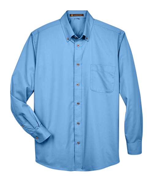 Harriton-M500-Men's Easy Blend™ Long Sleeve Twill Shirt - Image 81