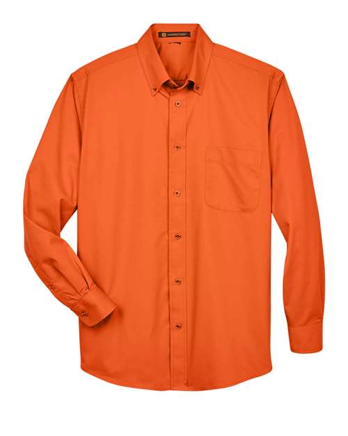 Harriton-M500-Men's Easy Blend™ Long Sleeve Twill Shirt - Image 85