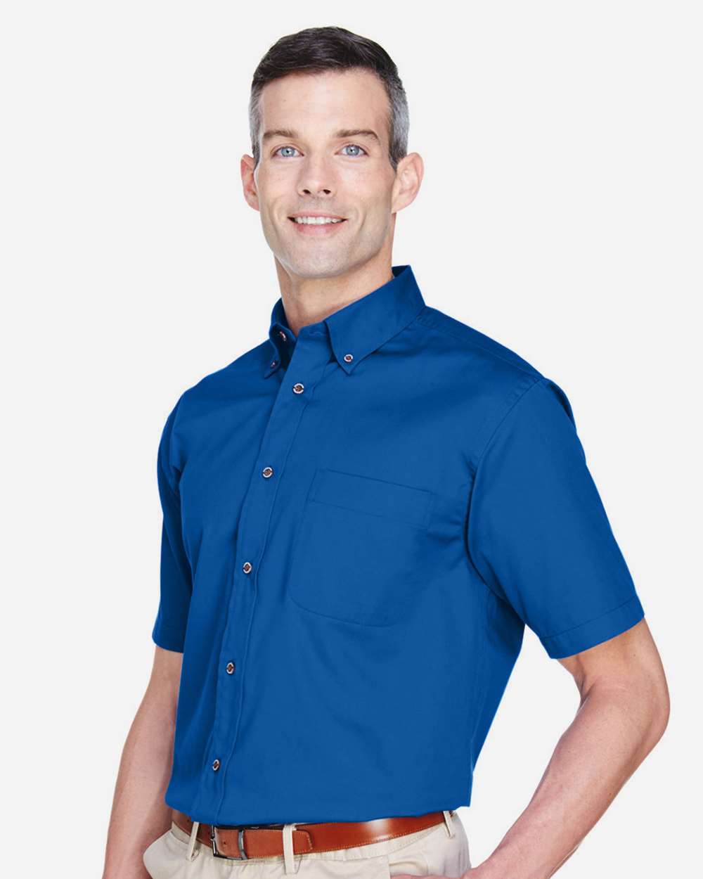 Harriton-M500S-Men's Easy Blend™ Twill Dress Shirt with Stain-Release - Image 10