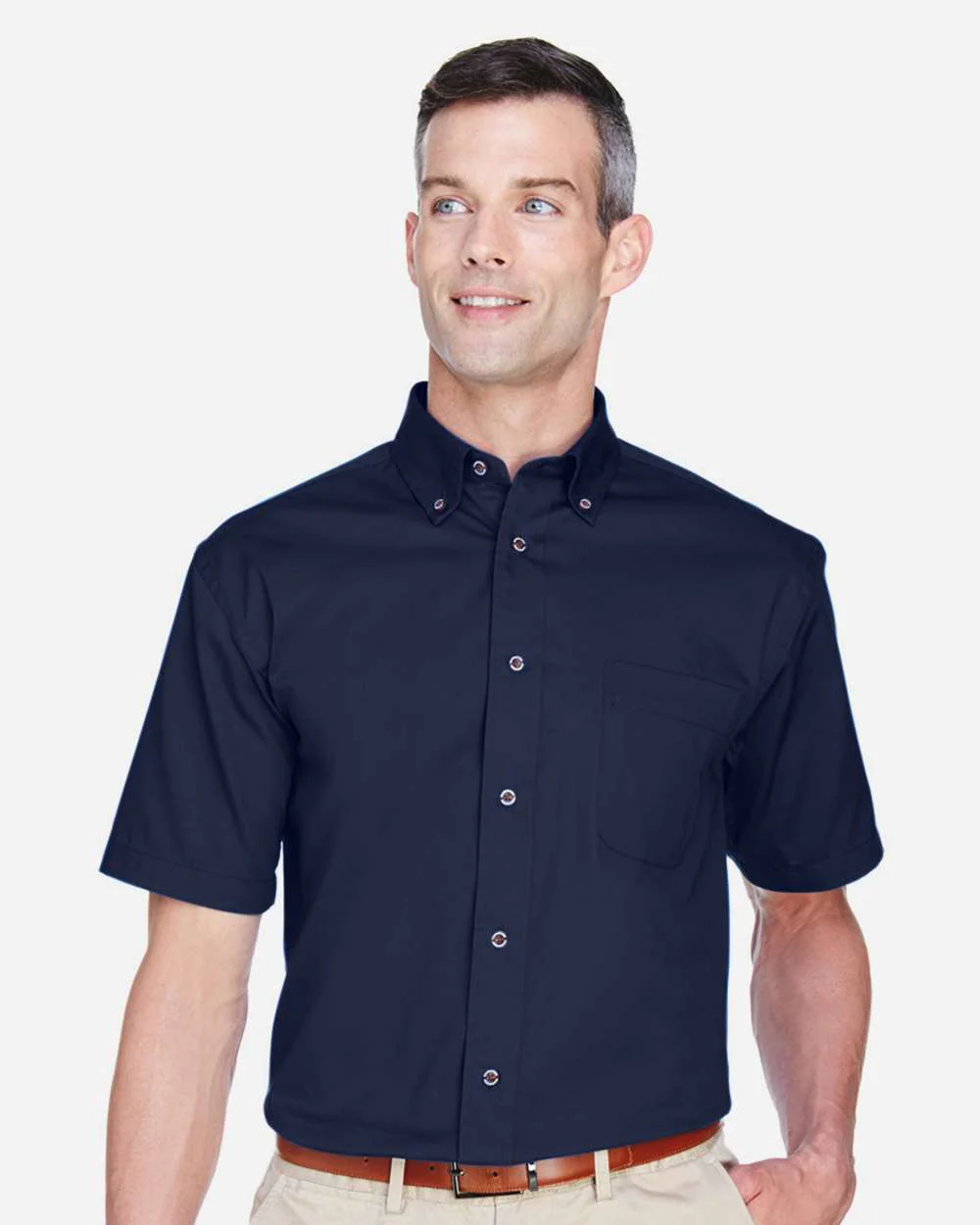 Harriton-M500S-Men's Easy Blend™ Twill Dress Shirt with Stain-Release - Image 14