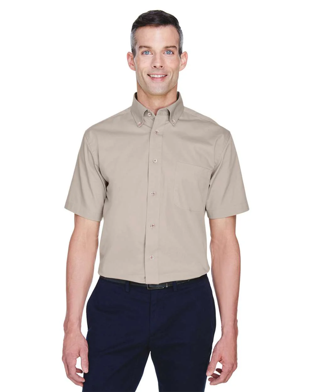 Harriton-M500S-Men's Easy Blend™ Twill Dress Shirt with Stain-Release - Image 19