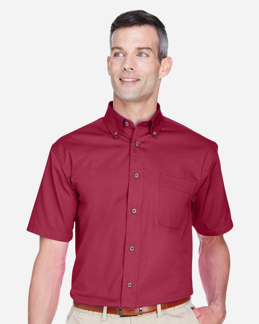 Harriton-M500S-Men's Easy Blend™ Twill Dress Shirt with Stain-Release - Image 29