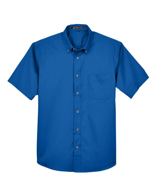 Harriton-M500S-Men's Easy Blend™ Twill Dress Shirt with Stain-Release - Image 32