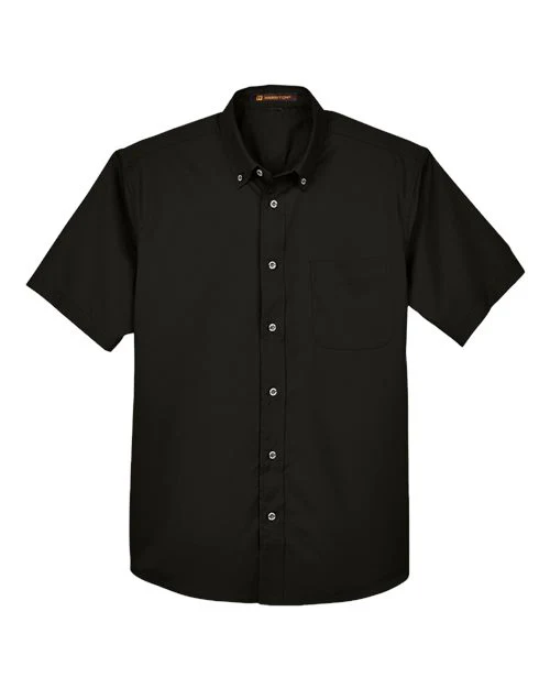 Harriton-M500S-Men's Easy Blend™ Twill Dress Shirt with Stain-Release - Image 40