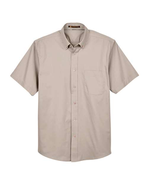 Harriton-M500S-Men's Easy Blend™ Twill Dress Shirt with Stain-Release - Image 43