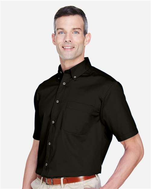 Harriton-M500S-Men's Easy Blend™ Twill Dress Shirt with Stain-Release - Image 45