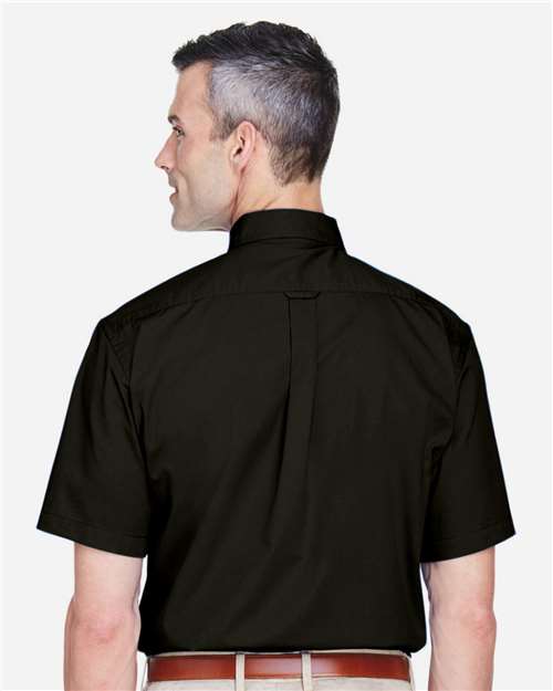 Harriton-M500S-Men's Easy Blend™ Twill Dress Shirt with Stain-Release - Image 46