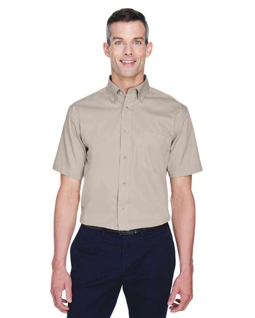 Harriton-M500S-Men's Easy Blend™ Twill Dress Shirt with Stain-Release - Image 50