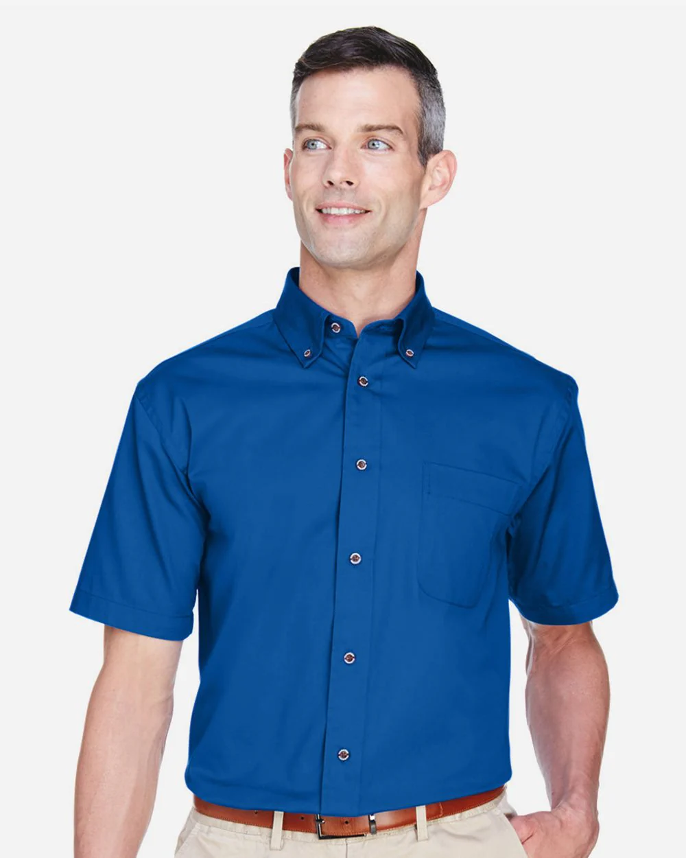 Harriton-M500S-Men's Easy Blend™ Twill Dress Shirt with Stain-Release - Image 6
