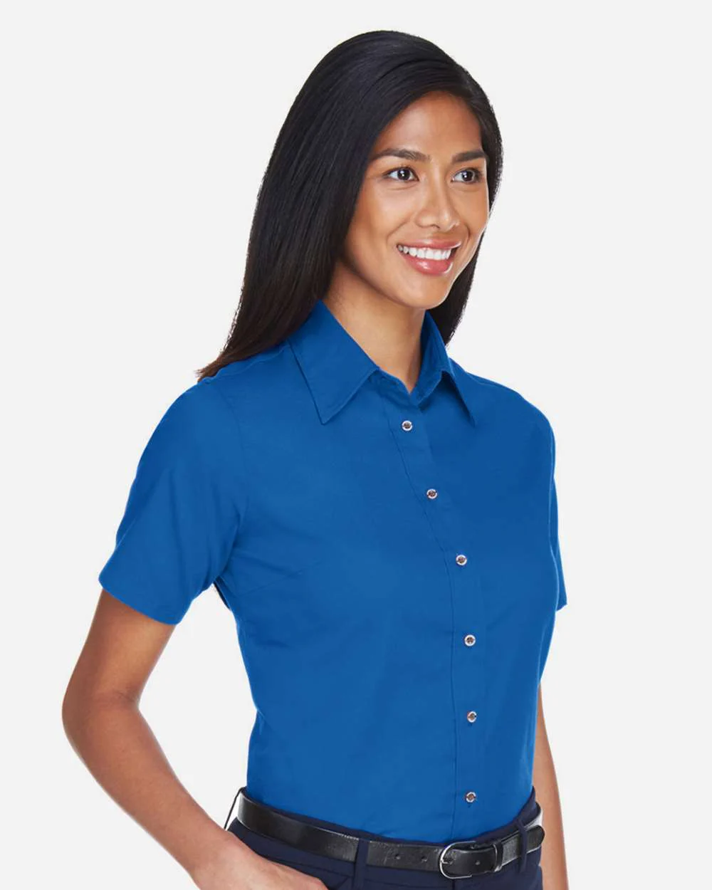 Harriton-M500SW-Women's Easy Blend™ Short Sleeve Twill Dress Shirt with Stain-Release - Image 10