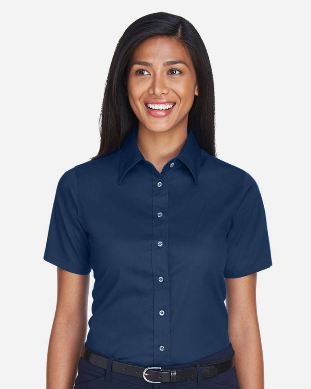 Harriton-M500SW-Women's Easy Blend™ Short Sleeve Twill Dress Shirt with Stain-Release - Image 14