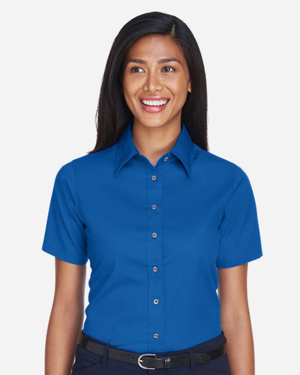 Harriton-M500SW-Women's Easy Blend™ Short Sleeve Twill Dress Shirt with Stain-Release - Image 9
