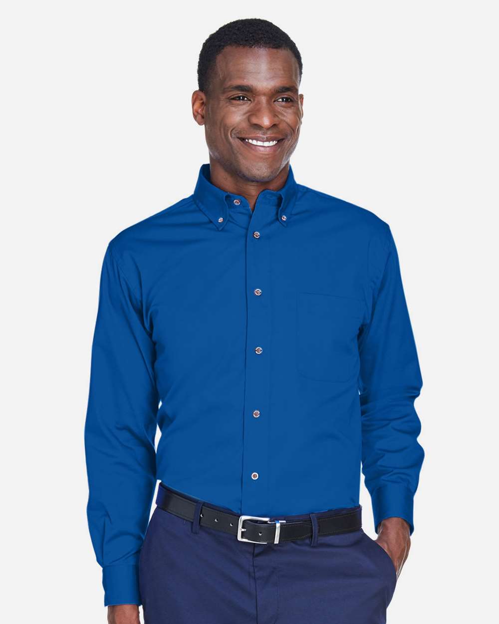 Harriton-M500T-Men's Tall Easy Blend™ Long Sleeve Twill Dress Shirt - Image 14