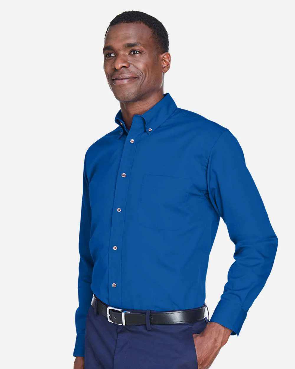 Harriton-M500T-Men's Tall Easy Blend™ Long Sleeve Twill Dress Shirt - Image 15