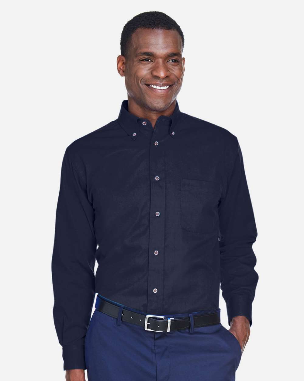 Harriton-M500T-Men's Tall Easy Blend™ Long Sleeve Twill Dress Shirt - Image 19