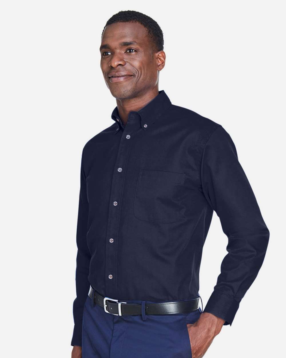 Harriton-M500T-Men's Tall Easy Blend™ Long Sleeve Twill Dress Shirt - Image 20