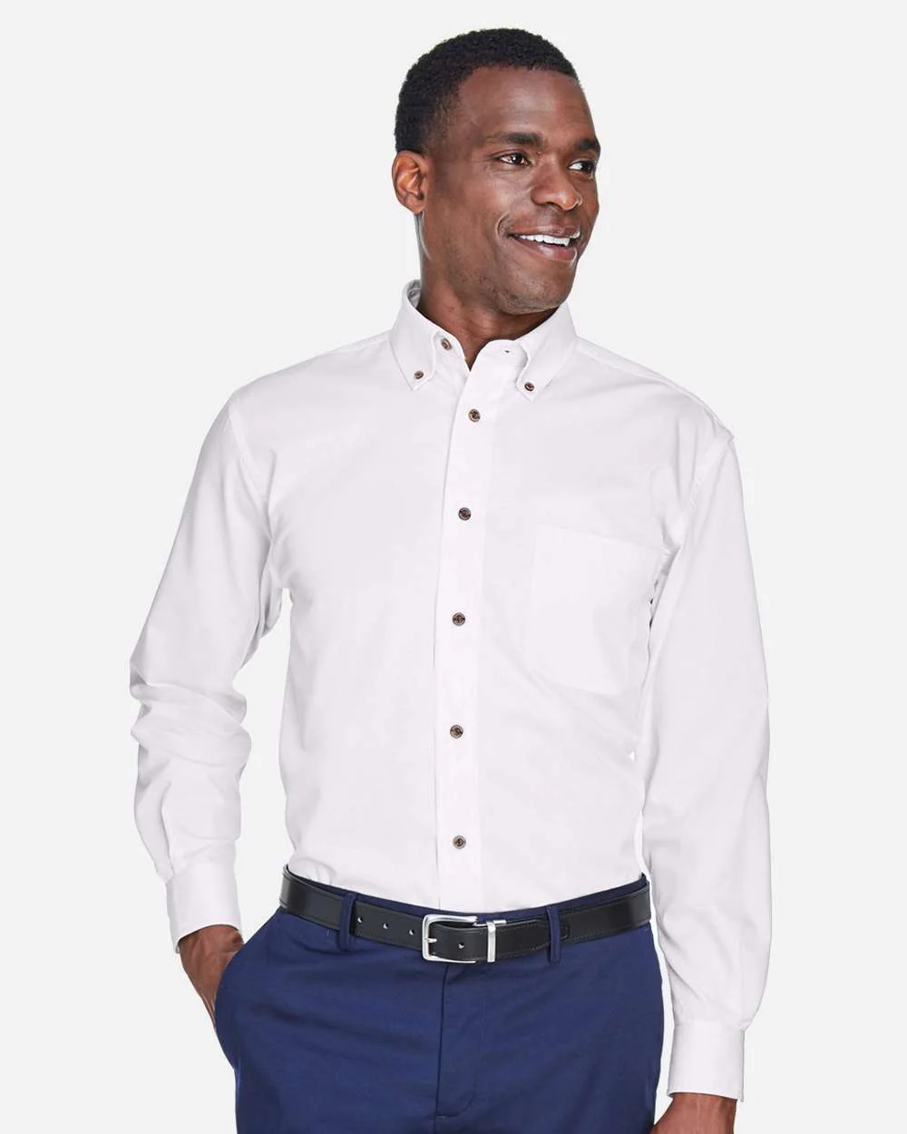 Harriton-M500T-Men's Tall Easy Blend™ Long Sleeve Twill Dress Shirt - Image 24