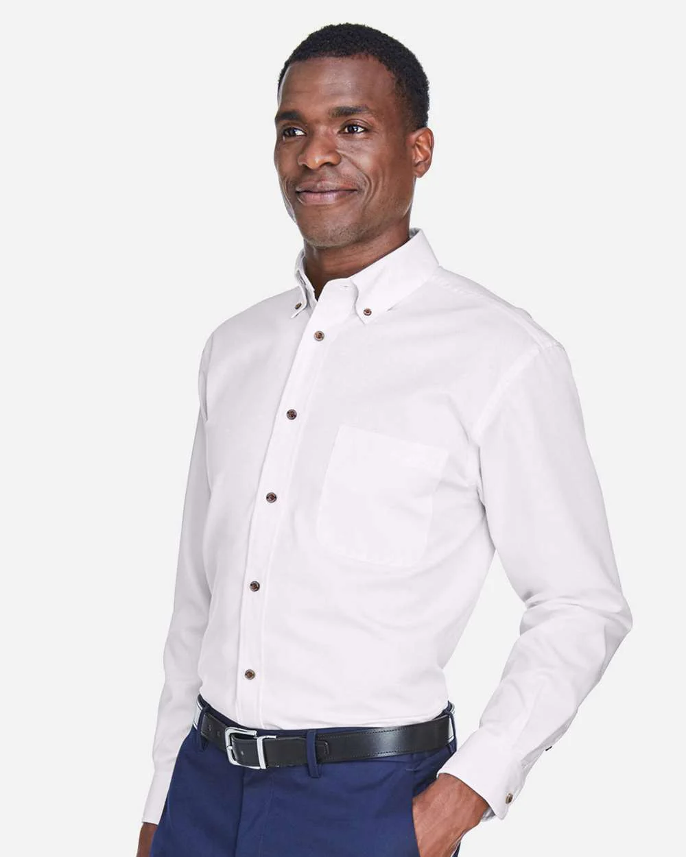 Harriton-M500T-Men's Tall Easy Blend™ Long Sleeve Twill Dress Shirt - Image 25