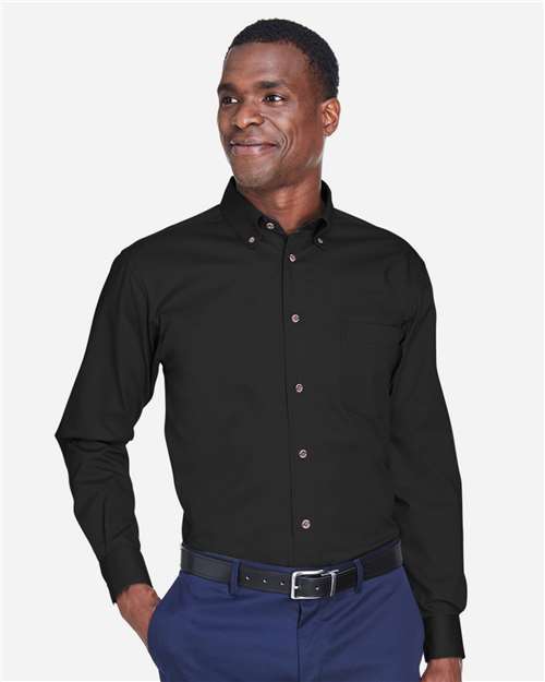 Harriton-M500T-Men's Tall Easy Blend™ Long Sleeve Twill Dress Shirt - Image 31