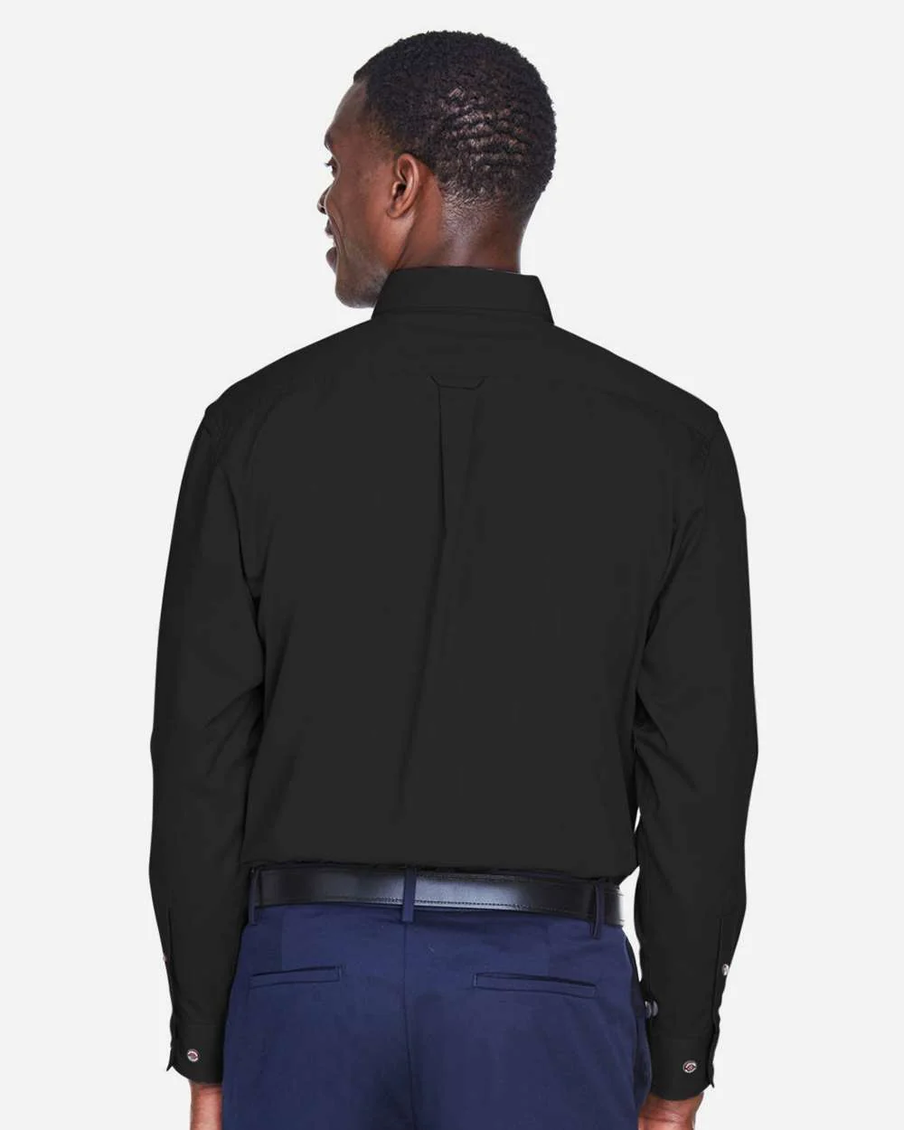 Harriton-M500T-Men's Tall Easy Blend™ Long Sleeve Twill Dress Shirt - Image 5