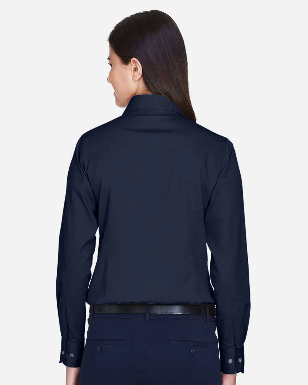 Harriton-M500W-Women's Easy Blend™ Long Sleeve Twill Dress Shirt with Stain-Release - Image 36