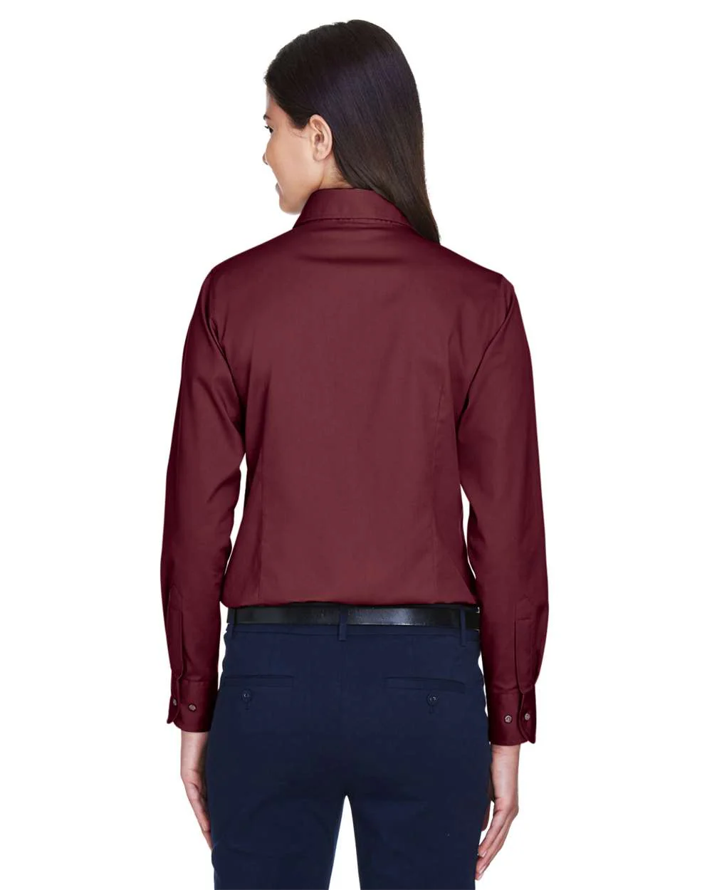 Harriton-M500W-Women's Easy Blend™ Long Sleeve Twill Dress Shirt with Stain-Release - Image 56