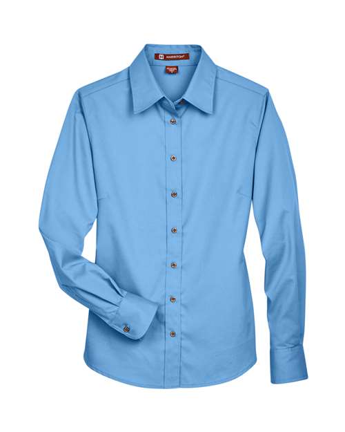 Harriton-M500W-Women's Easy Blend™ Long Sleeve Twill Dress Shirt with Stain-Release - Image 62