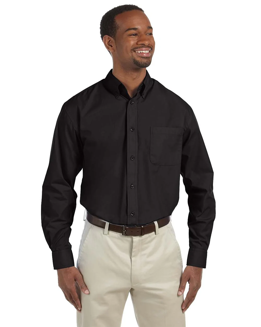 Harriton-M510-Men's Essential Poplin - Image 4