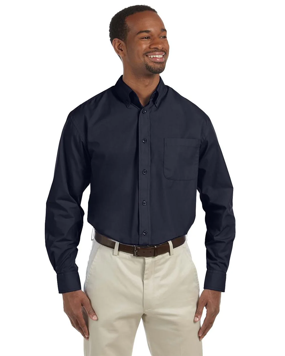 Harriton-M510T-Men's Tall Essential Poplin - Image 4