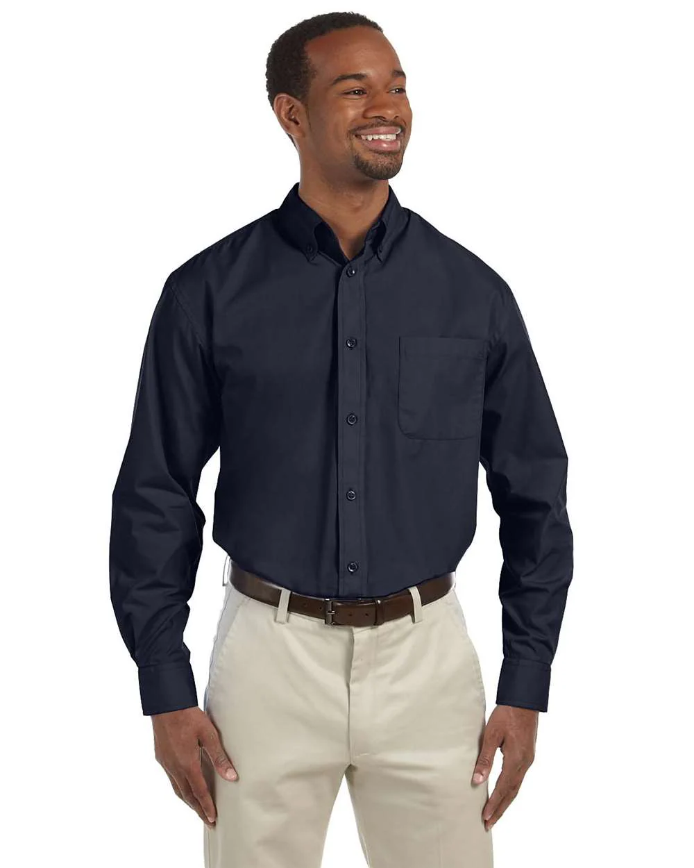 Harriton-M510T-Men's Tall Essential Poplin - Image 5