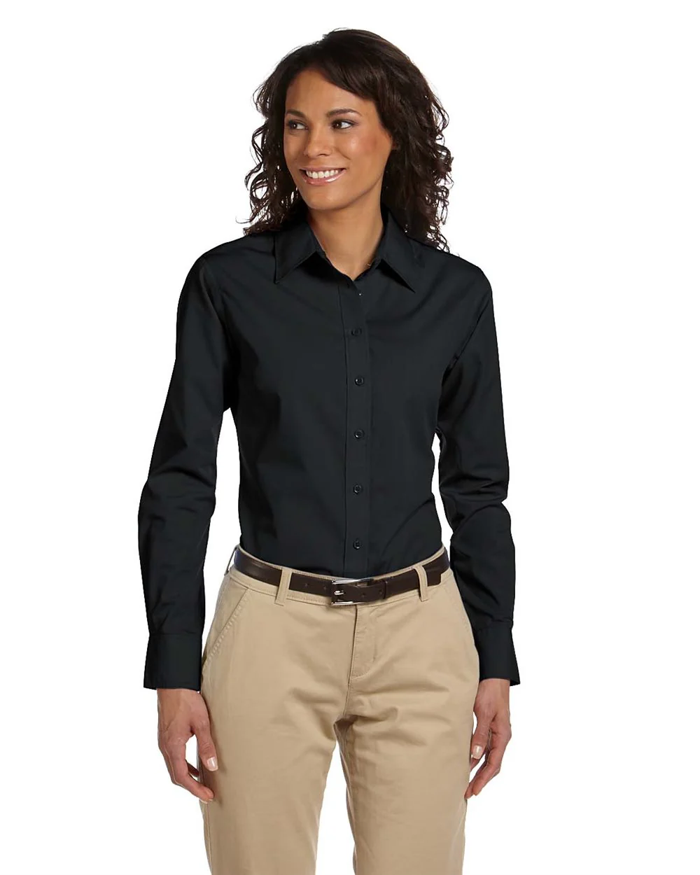 Harriton-M510W-Women's Essential Poplin - Image 4