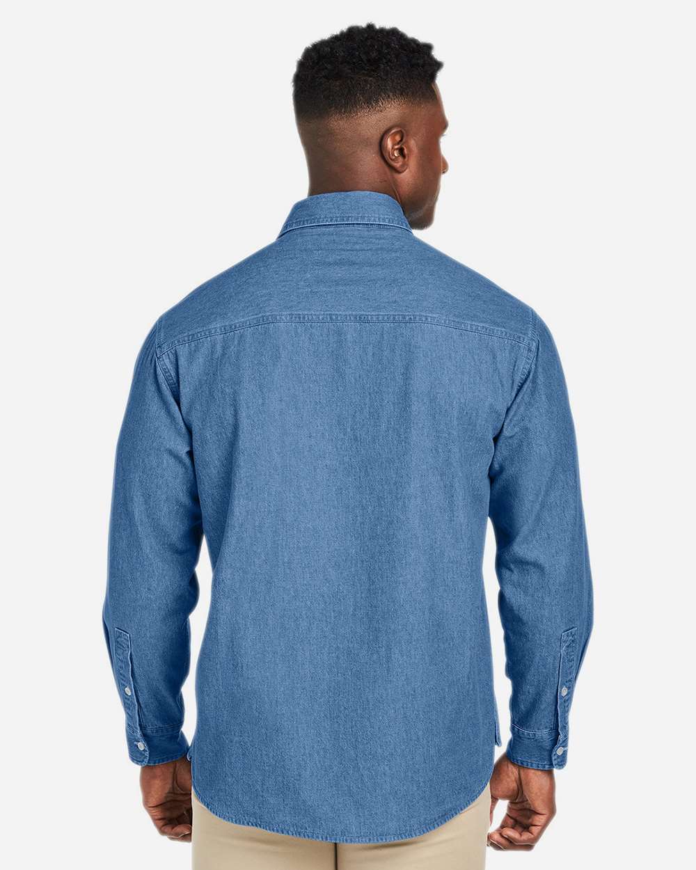 Harriton-M540-Unisex Denim Shirt Jacket - Image 13