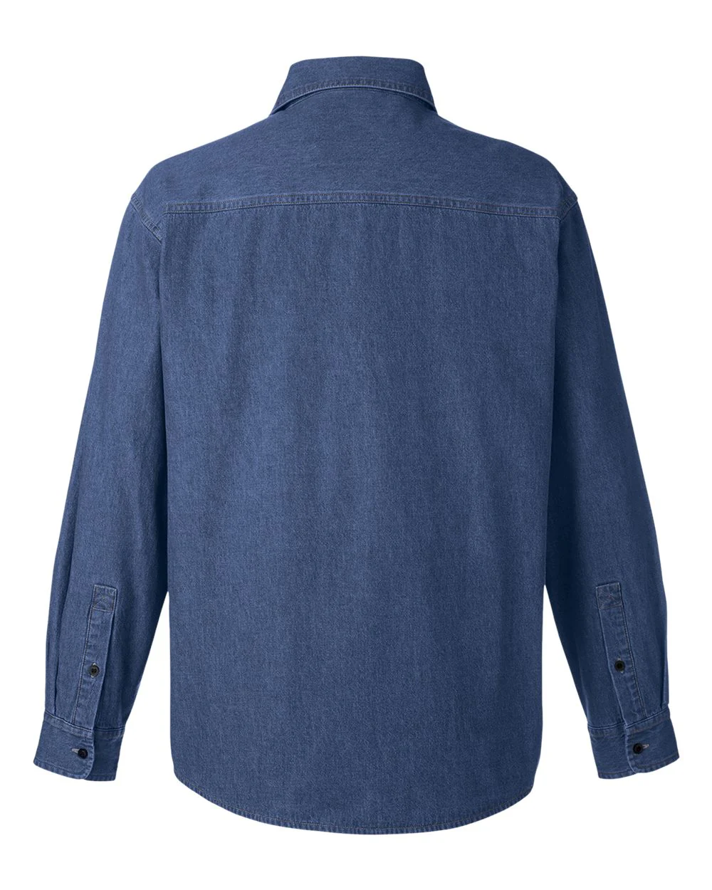 Harriton-M540-Unisex Denim Shirt Jacket - Image 2