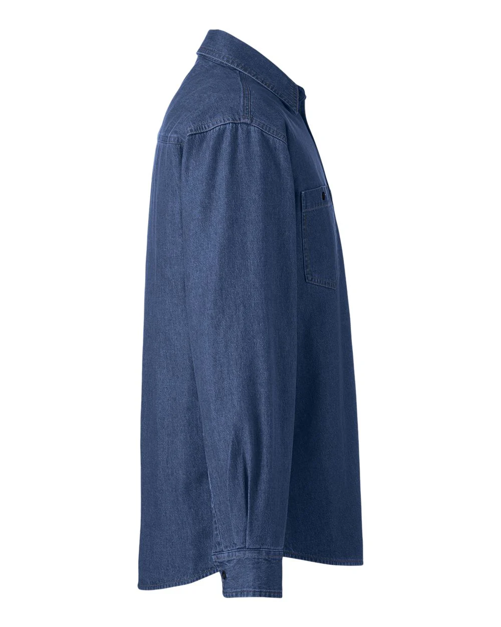 Harriton-M540-Unisex Denim Shirt Jacket - Image 3