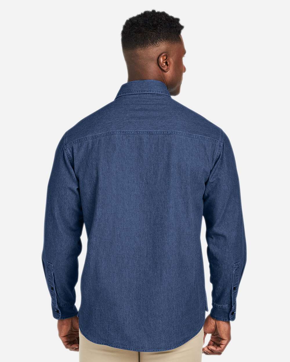 Harriton-M540-Unisex Denim Shirt Jacket - Image 6