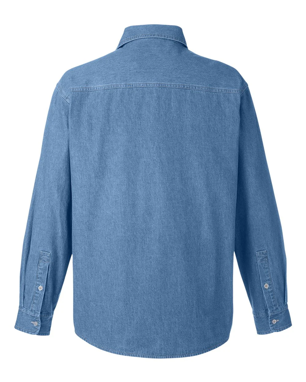 Harriton-M540-Unisex Denim Shirt Jacket - Image 9