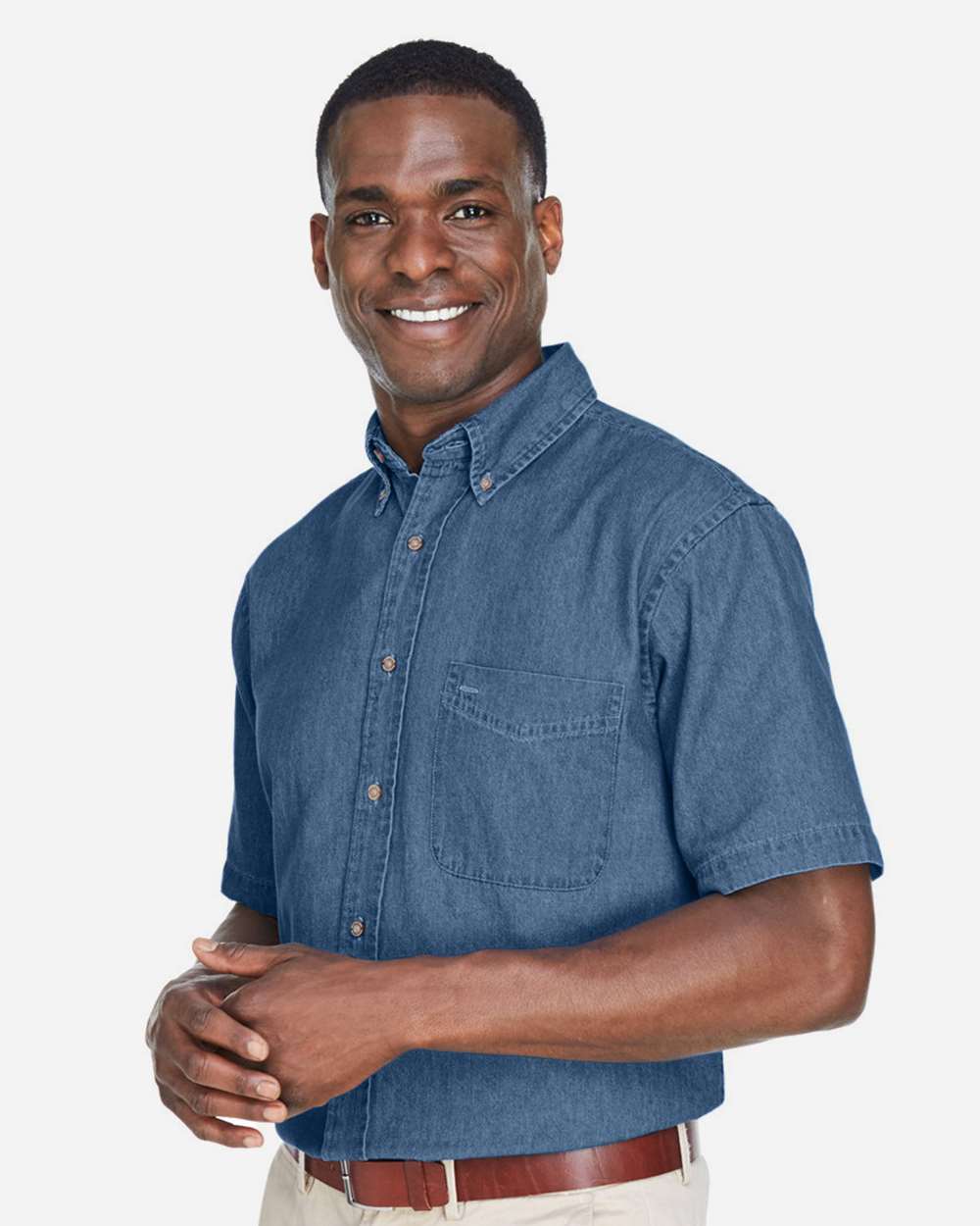 Harriton-M550S-Men's Denim Shirt - Image 10