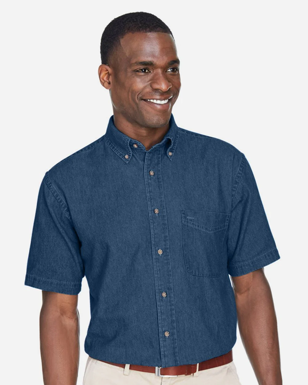Harriton-M550S-Men's Denim Shirt - Image 6