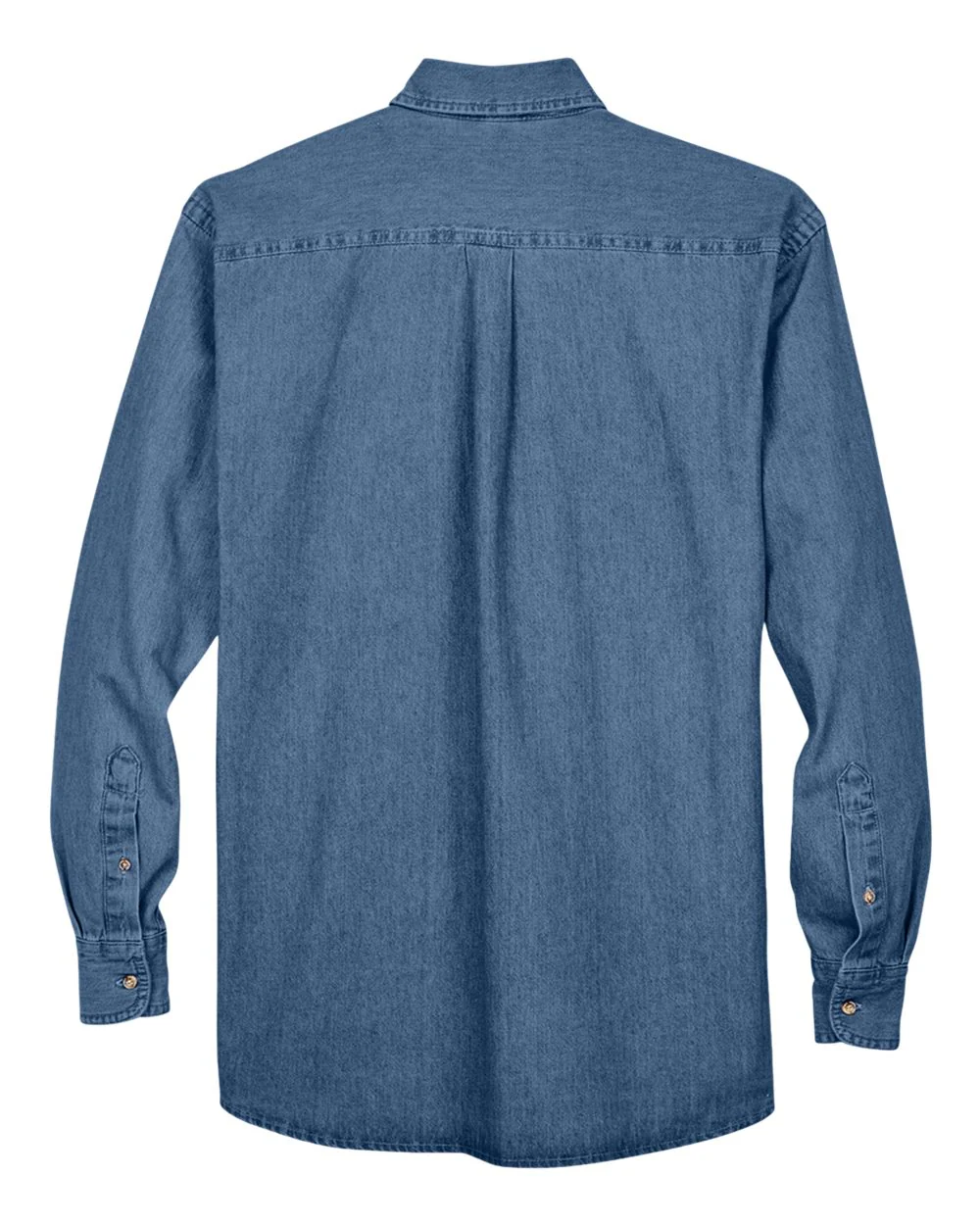 Harriton-M550T-Men's Tall Long Sleeve Denim Shirt - Image 8